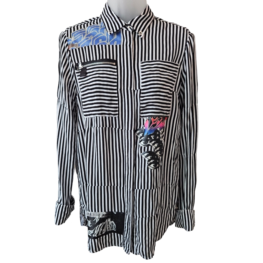 Diesel Stripe Shirt with graphics